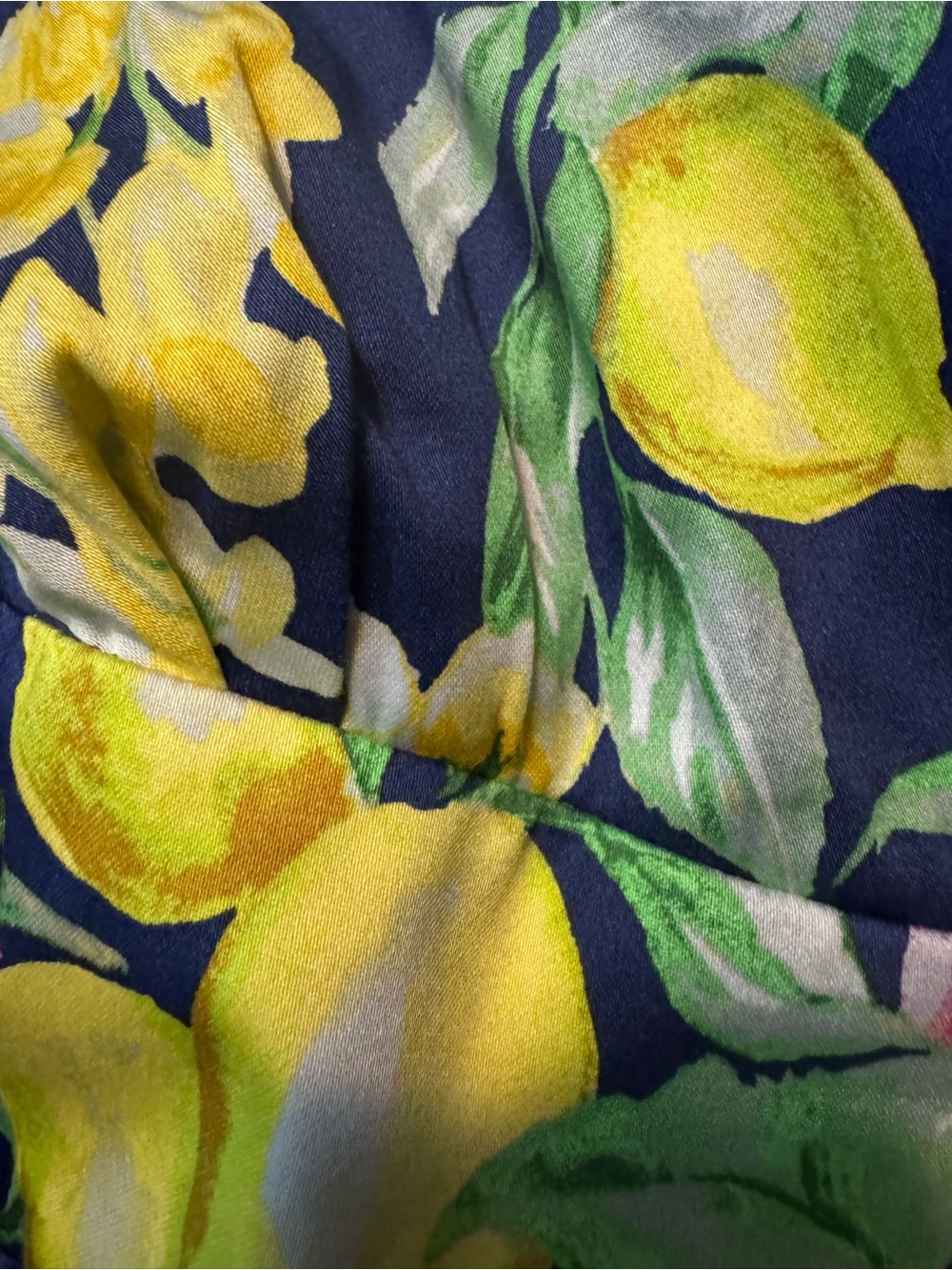 Women’s Roz & Ali Navy Lemon Floral Sleeveless Midi Dress Size 14 - Picture 5 of 5
